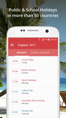 Holidays and Vacations android App screenshot 9